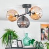 Koyoto Plafondlamp, Kogellampje Amber, Rookkleurig, 3-lichts