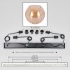 Koyoto Hanglamp, Kogellampje, Hanglamp Amber, 4-lichts