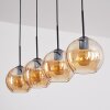 Koyoto Hanglamp, Kogellampje, Hanglamp Amber, 4-lichts