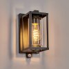Portalis Wandlamp voor buiten, Wandlamp Zwart, 1-licht, Bewegingsmelder