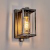 Portalis Wandlamp voor buiten, Wandlamp Zwart, Zilver, 1-licht, Bewegingsmelder