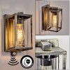 Portalis Wandlamp voor buiten, Wandlamp Goud, Zwart, 1-licht, Bewegingsmelder