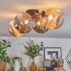 Chehalis Plafondlamp, Kogellampje Amber, Rookkleurig, 4-lichts