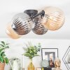 Chehalis Plafondlamp, Kogellampje Amber, Rookkleurig, 4-lichts