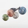 Chehalis Plafondlamp, Kogellampje Blauw, Groen, Koperkleurig, Rookkleurig, 4-lichts
