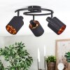 Fallhagen Plafondlamp, Plafondspot Zwart, 3-lichts