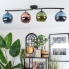 Koyoto Plafondlamp, Kogellampje Blauw, Groen, Koperkleurig, 4-lichts