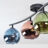 Koyoto Plafondlamp, Kogellampje Blauw, Groen, Koperkleurig, 4-lichts