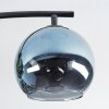 Koyoto Plafondlamp, Kogellampje Blauw, Groen, Koperkleurig, 4-lichts