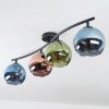 Koyoto Plafondlamp, Kogellampje Blauw, Groen, Koperkleurig, 4-lichts