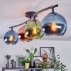 Koyoto Plafondlamp, Kogellampje Blauw, Groen, Koperkleurig, 4-lichts