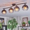 Koyoto Plafondlamp, Kogellampje Duidelijk, Rookkleurig, 4-lichts