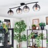 Koyoto Plafondlamp, Kogellampje Duidelijk, Rookkleurig, 4-lichts