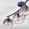 Koyoto Plafondlamp, Kogellampje Duidelijk, Rookkleurig, 4-lichts