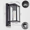 Tourega Wandlamp voor buiten, Wandlamp Zwart, 1-licht, Bewegingsmelder