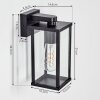 Tourega Wandlamp voor buiten, Wandlamp Zwart, 1-licht