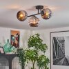 Ripoll Plafondlamp, Kogellampje Chroom, Rookkleurig, 3-lichts