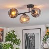 Ripoll Plafondlamp, Kogellampje Chroom, Duidelijk, Rookkleurig, 3-lichts