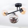 Chehalis Plafondlamp, Kogellampje Amber, Rookkleurig, 3-lichts