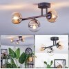 Chehalis Plafondlamp, Kogellampje Amber, Duidelijk, Rookkleurig, 3-lichts