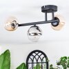 Chehalis Plafondlamp, Kogellampje Amber, Duidelijk, Rookkleurig, 3-lichts