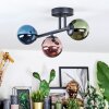 Chehalis Plafondlamp, Kogellampje Blauw, Groen, Koperkleurig, 3-lichts