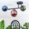 Chehalis Plafondlamp, Kogellampje Blauw, Groen, Koperkleurig, 3-lichts