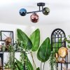 Chehalis Plafondlamp, Kogellampje Blauw, Groen, Koperkleurig, 3-lichts