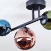 Chehalis Plafondlamp, Kogellampje Blauw, Groen, Koperkleurig, 3-lichts