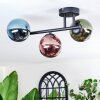 Chehalis Plafondlamp, Kogellampje Blauw, Groen, Koperkleurig, 3-lichts