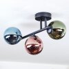 Chehalis Plafondlamp, Kogellampje Blauw, Groen, Koperkleurig, 3-lichts