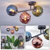Chehalis Plafondlamp, Kogellampje Blauw, Groen, Koperkleurig, 3-lichts