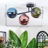 Chehalis Plafondlamp, Kogellampje Blauw, Groen, Koperkleurig, 3-lichts