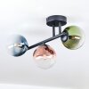 Chehalis Plafondlamp, Kogellampje Blauw, Groen, Duidelijk, Koperkleurig, 3-lichts