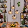Koyoto Hanglamp, Kogellampje, Hanglamp 35 cm Amber, Duidelijk, 4-lichts