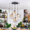 Koyoto Hanglamp, Kogellampje, Hanglamp 35 cm Amber, Duidelijk, 4-lichts