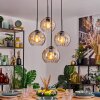 Koyoto Hanglamp, Kogellampje, Hanglamp 35 cm Amber, Duidelijk, 4-lichts