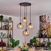 Koyoto Hanglamp, Kogellampje, Hanglamp 35 cm Amber, Duidelijk, 4-lichts