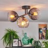 Koyoto Plafondlamp, Kogellampje Amber, Duidelijk, Rookkleurig, 3-lichts