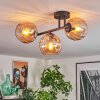 Koyoto Plafondlamp, Kogellampje Amber, 3-lichts