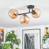 Koyoto Plafondlamp, Kogellampje Amber, 3-lichts