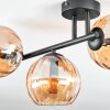 Koyoto Plafondlamp, Kogellampje Amber, 3-lichts
