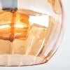 Koyoto Plafondlamp, Kogellampje Amber, 3-lichts
