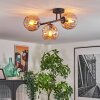 Koyoto Plafondlamp, Kogellampje Amber, 3-lichts