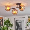 Koyoto Plafondlamp, Kogellampje Amber, 3-lichts