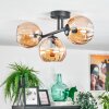 Koyoto Plafondlamp, Kogellampje Amber, 3-lichts