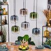 Lauden Hanglamp, Hanglamp Blauw, Groen, Duidelijk, Koperkleurig, Rookkleurig, 6-lichts