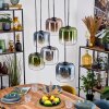 Lauden Hanglamp, Hanglamp Blauw, Groen, Duidelijk, Koperkleurig, Rookkleurig, 6-lichts