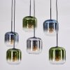 Lauden Hanglamp, Hanglamp Blauw, Groen, Duidelijk, Rookkleurig, 6-lichts