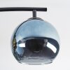 Koyoto Plafondlamp, Kogellampje Blauw, Groen, Duidelijk, Koperkleurig, 4-lichts